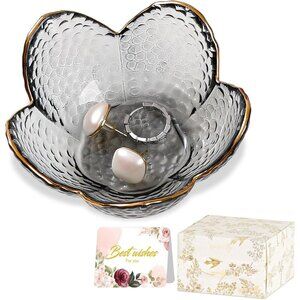 Women's Grey Trinket Dish Unique Birthday New Home Gifts Jewellery Tray